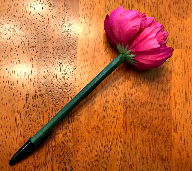 flower pen with cap