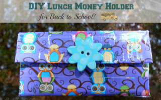 DIY lunch money holder using duct tape