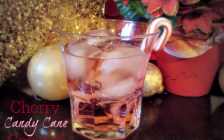 Cherry Candy Cane Cocktail